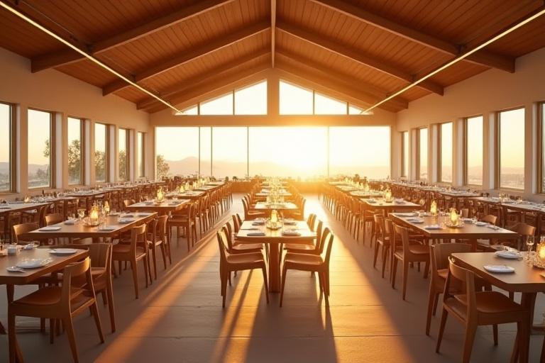 The spacious and social dining hall where residents enjoy nutritious meals.